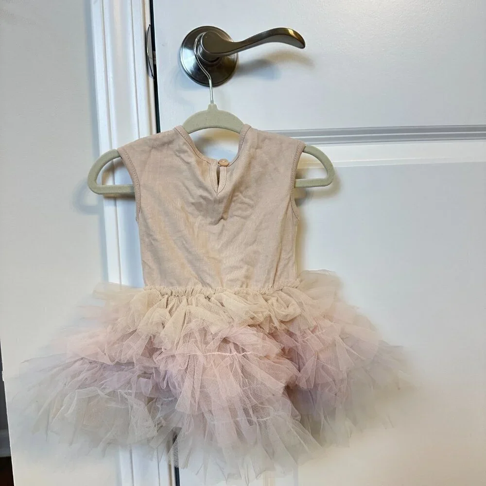 TUTU DU MONDE Bebe Infant Bloom Butterfly Tutu Dress in Nougat Mix Size 0-3 Mos
